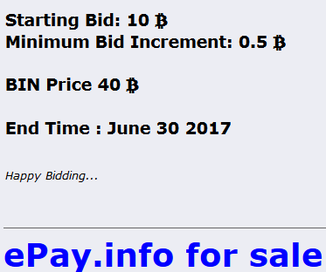 ePay.info For Sale - Auction on bitcointalk.org
